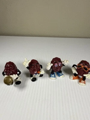 Lote De 4 Figuras De PVC California Raisins Calrab 1987 De Colección Banda De Músicos Foto 1 de 4
