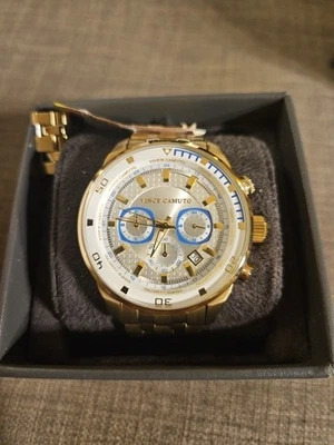 Vince Camuto Gold Tone Mens Watch VC/1044GP  With Box And Extra Link - Image 1 of 4