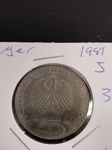  1981-J German  5 Mark Copper-Nickel Clad #3 - Picture 1 of 2