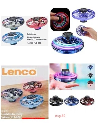 Lenco Flying Spinner LED Lichteffekten Mini Drohne Spielzeug Bumerang FLS-006 - Bild 1 von 4