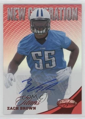 2012 Certified New Generation Mirror Red Signatures Zach Brown Rookie Auto RC - Image 1 of 2