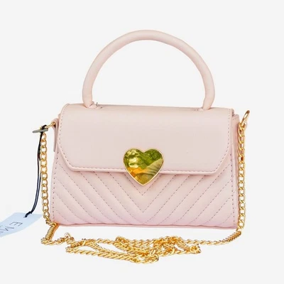 Bolso Bandolera Acolchado Pequeño Ecológico EMPERIA de Cuero Vegano Rosa Foto 1 de 4