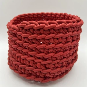 Neo Rosanna Contadini Small Red Neoprene Italian Rubber Basket - Picture 1 of 4