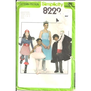 Simplicity 8222 Vtg Sewing Pattern Kids' Costume Ballerina Magician Wonder Woman - Picture 1 of 2