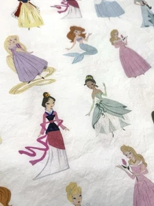 Disney Pottery Barn Kids FULL Sheet Set Princess Mary Blair 4 Pc Flat Fitted - Picture 1 of 17