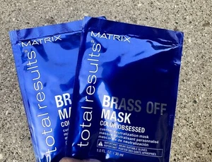 2 pk Matrix Total Results Brass Off Color Depositing Neutralization Hair Mask - Picture 1 of 1