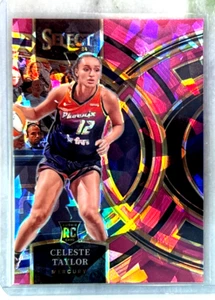 Tarjeta de novato Celeste Taylor 2024 Panini Select WNBA Premier rosa hielo agrietado-#128 - Imagen 1 de 4
