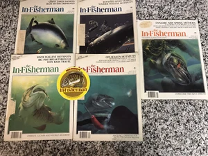 Vintage 1982 The In-Fisherman Magazine *Lot of 5* #43-46 #59 Sticker/Decal - Picture 1 of 11