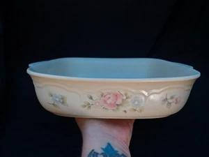 Vtg Pfaltzgraff Tea Rose Stoneware 8" Square Baker - Picture 1 of 6