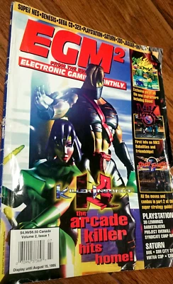 EGM2 ELECTRONIC GAMING MONTHLY MAGAZINE JULY 1995 NO 13 VOL 2 ISSUE 1 PS1 SATURN - Image 1 of 4