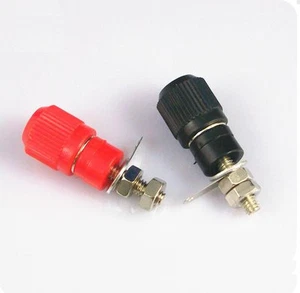 10 PCS 4mm Banana socket Binding Post Nut Banana plug jack connector Red + Black - Picture 1 of 1