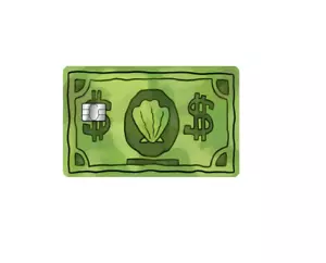 Funny SpongeBob Dollar Money Credit Card Wrap Overlay Precut  Decal Sticker - Picture 1 of 1