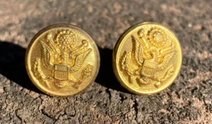WW2 US Army Military Dress Cap Hat Studs Buttons Screws Brads Pins - Picture 1 of 6