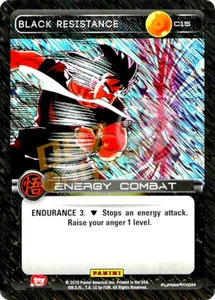 DBZ Dragon Ball Z TCG Panini Movie Collection C15 Black Resistance Foil - Foto 1 di 1