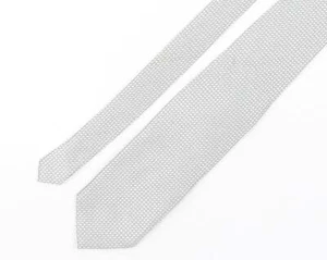 George Mens Grey Plaids & Checks Polyester Blend Pointed Tie One Size - Picture 1 of 12