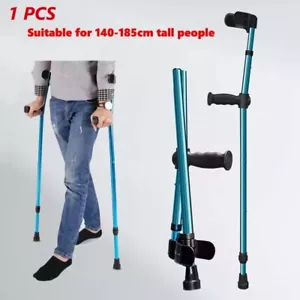 Adjustable Forearm Elbow Crutch Foldable Stick Aluminum Alloy for 140-185cm - Picture 1 of 9