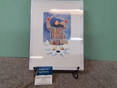 ESTUDIO DE PESCA EN HIELO a prueba de artista por Rie Muñoz firmado y numerado a mano Foto 1 de 4