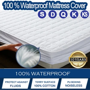 EXTRA DEEP MATTRESS DOUBLE LUXURY QUILTED MATRESS PROTECTOR FITTED BED COVER LOT - Picture 1 of 18