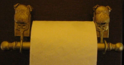 Porta papel higiénico bronce GRIFFON BRUSELAS (orejas naturales) O toallero de papel Foto 1 de 2