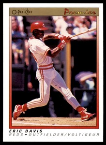 1991 O-Pee-Chee Premier Eric Davis Cincinnati Reds #29