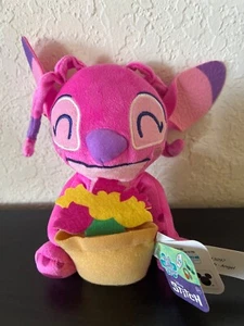 Disney Stitch Movie That's So Stitch ANGEL with FLOWERPOT PLUSH 7" New +Tag - Picture 1 of 4