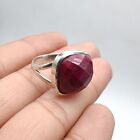 Ruby 925 Solid Sterling Silver Handmade Beautiful Designer Ring Size-9, 7.15 Gm