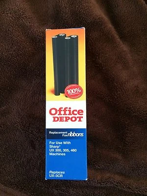 OFFICE DEPOT SHARP REPLACEMENT UX-3CR FAX RIBBONS UX 300,305,460 MACHINES - Image 1 of 4