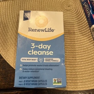Renew Life 3-Day Cleanse Total Body Reset 12 Vegetarian Capsules Exp 4/25 - Picture 1 of 3