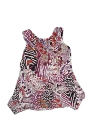 Fever 女式双层无袖衬衫红色珊瑚色 — 第 1/2 张图片