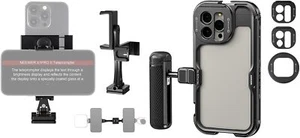 Metal Phone Tripod Mount Adapter with Arca QR Base 360 Rotatable Dual Cell - Picture 1 of 9
