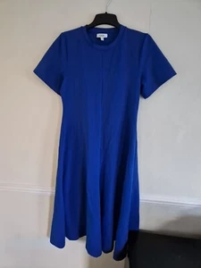 COS SMART BLUE ROUND NECK DESIGN SHORT SLEEVES LADIES DRESS ( Large) - Picture 1 of 6