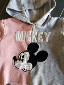 Sweatshirt mit Kapuze, bauchfrei, Mickey Mouse, Gr. 128, Shirt, Pullover - Bild 1 von 6