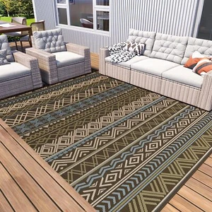 Outdoor Rug Carpet Waterproof-Patio Rug Mat 5x8 Reversible RV Camping Rug Pic... - Picture 1 of 6