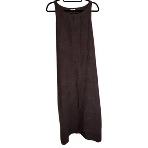 Krista Larson Maxi Dress Chocolate Brown Lagenlook One Size  - Picture 1 of 3