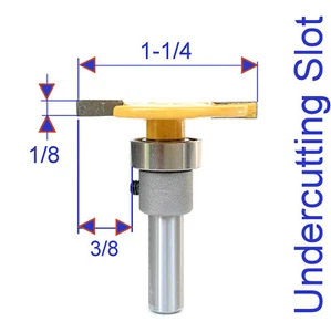 1 Stck. 1/4" SH Bodenbelag für 1/8x3/8 Hinterschnitt Schlitz Bodenfräser Bit sct-888 - Bild 1 von 12
