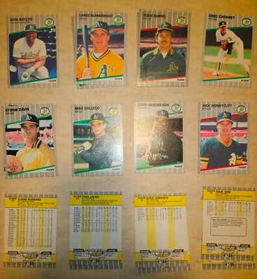 1989 Fleer Baseball, U-Pick, Complete Your Set (Cards 441-660) (NM/NM+) - Image 1 of 2