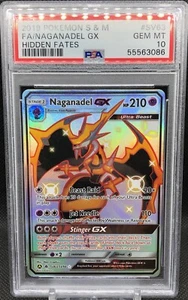 2019 Pokémon Hidden Fates Full Art Naganadel GX #SV63 PSA 10 GEM MINT 💎 - Picture 1 of 4