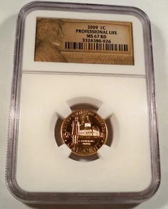 2009 NGC MS67RD PROFESSIONAL LIFE LINCOLN CENT SOME MICRO DOTS 1c MS 67 RD RED - Bild 1 von 4