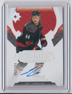 2019-20 Upper Deck Ultimate Collection Julien Gauthier RC Auto 062/299 Carolina - Picture 1 of 2
