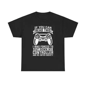 Funny Video Game Graphic T Shirt Jokes Gamer Unisex Heavy Cotton Tee - Picture 1 of 5