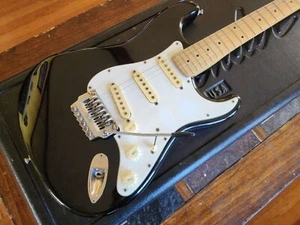 Fender Strat Std SSS MIJ vintage S1 w/hsc 1985 - blk - Picture 1 of 24