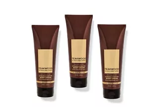 3 Pc Bath & And Body Works Teakwood Ultra Shea Body Cream 8oz Men's Collection - Picture 1 of 1