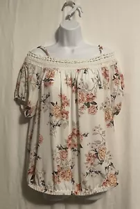Camicetta Torrid donna taglia 1 spalle fredde pizzo floreale - Foto 1 di 3