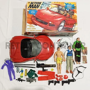 HASBRO ACTION MAN VINTAGE 1990 - Lotto Personaggi Accessori Street Racer Car - Picture 1 of 8