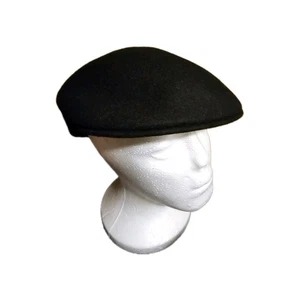 Goorin Bros Filz Zeitungsjungenmütze Mütze 100 % Wolle knautschbar schwarz Italien kleines Logo - Bild 1 von 9