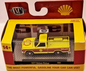 M2 1977 Datsun Pickup Shell Yellow Auto Thentics R99 Diecast Truck New 1/64 - Picture 1 of 9