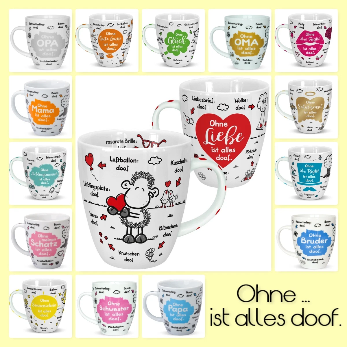 Rahmenlos Tasse „Nölpferd – Ist Doch Alles Scheiße Hier“ – 320 Ml, Spülmaschinengeeignet, Mehrfarbig