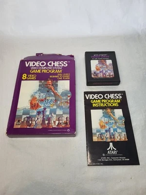 Video Chess Atari 2600 CIB Box, Game, Manual Tested And Works! Complete CX 2645 - Image 1 of 4