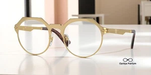 PERSOL PO2488V 1115 Phantos Gold Demo Lens 48 mm Unisex Eyeglasses - Picture 1 of 2