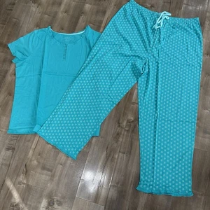NEU Carole Hochman himmlisch weich Nachtwäsche Set Damen 2XL Pyjama Shirt Hose - Bild 1 von 10
